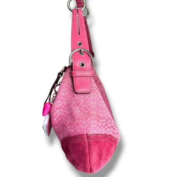 Coach Y2K 2004 Pink Mini C Signature Soho Hobo Shoulder Bag Barbiecore Preppy - Picture 7 of 8